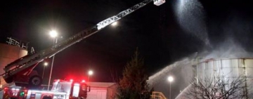 Incendiu puternic la o statie de pompare a Conpet din Baicoi