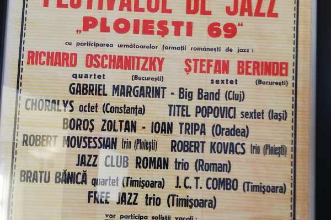 Un afiș cu o vechime de jumătate de secol a fost prezentat în preambulul ”Ploiești Jazz Festival”