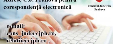 Corespondența către Consiliul Județean Prahova se va trimte doar electronic
