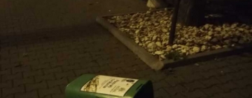 Cât de ”prăjit” să fi la creier încât să arunci în halul ăsta cu un coș de gunoi?