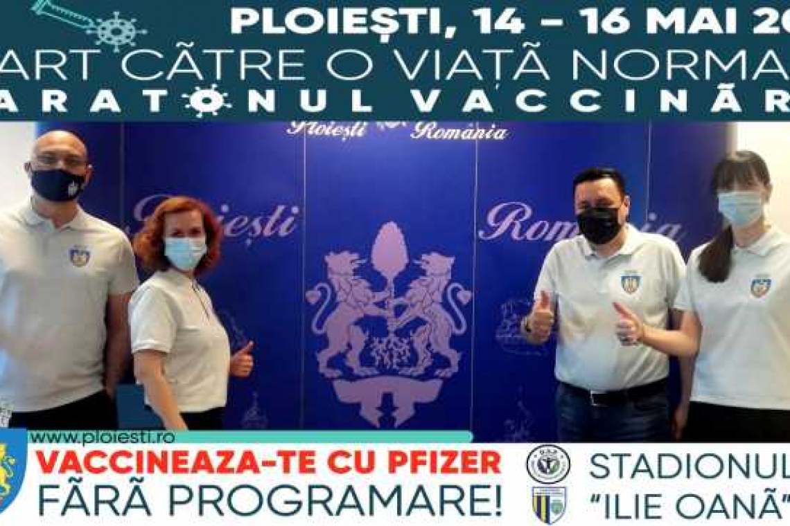 Maraton de vaccinare la Ploiești, pe stadionul ”Ilie Oană”