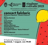 Concert folcloric pe esplanada Palatului Culturii din Ploiești